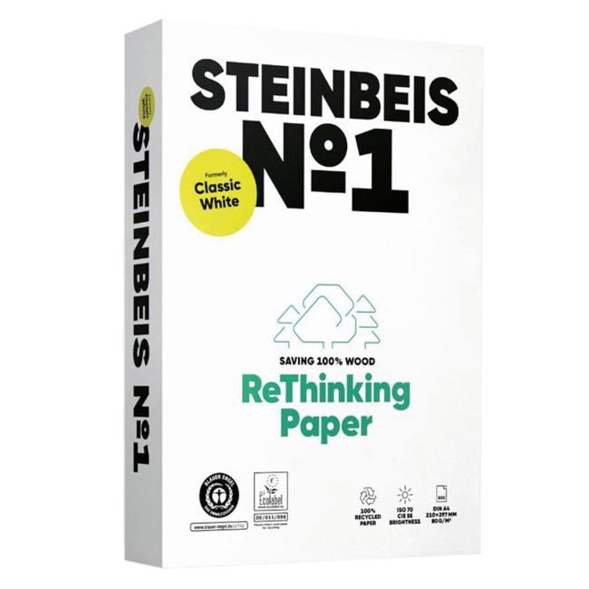 Kopierpapier Steinbeis №1 recycelt A4, 80g CIE 55