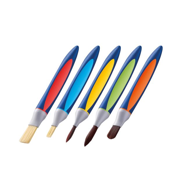[PE700733] Pelikan Griffix Bürstenset mit Gummiband, verschiedene Größen, 5-teilig