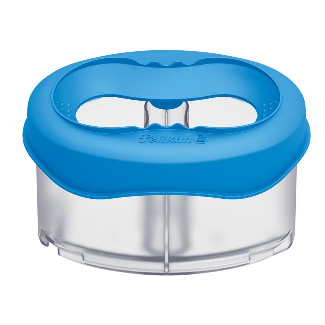 [PE800310] Pelikan Kunststoffbecher mit Bürstenhalter, blau