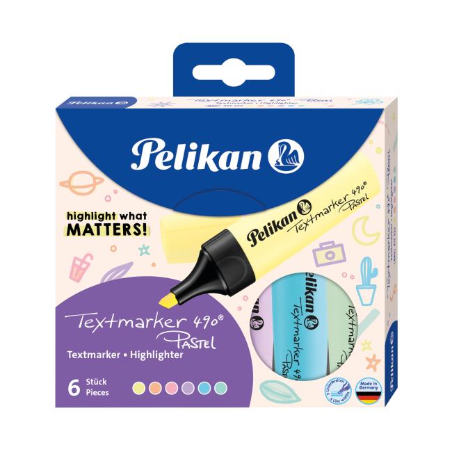 Pelikan 490 6S Pastell-Textmarker-Set