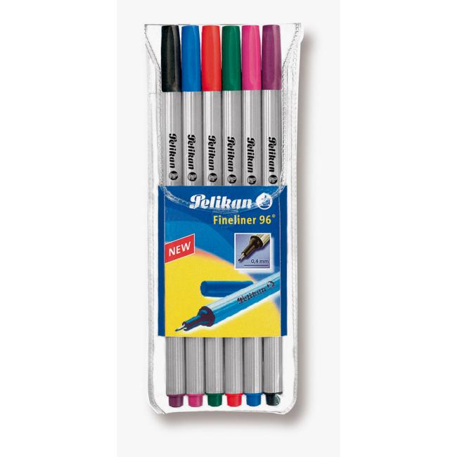 Set von Pelikan Fineliner 96-0.4/6S