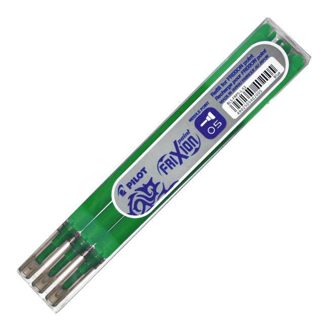 [PI205904] PILOT Frixion Point 0,5 mm grüne Radiergummiwalzen-Nachfüllpackung (3 Stück)