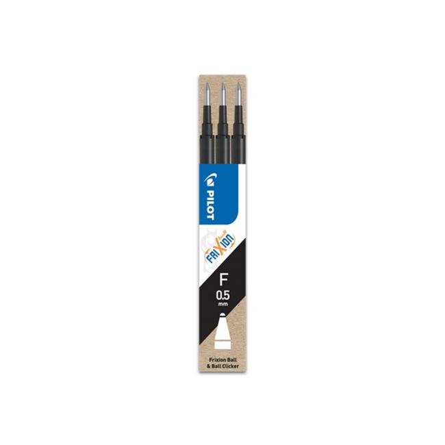 [PI206501] PILOT Frixion Radiergummiwalzen-Nachfüllpackung, 0,5 mm, schwarz, 3 Stück