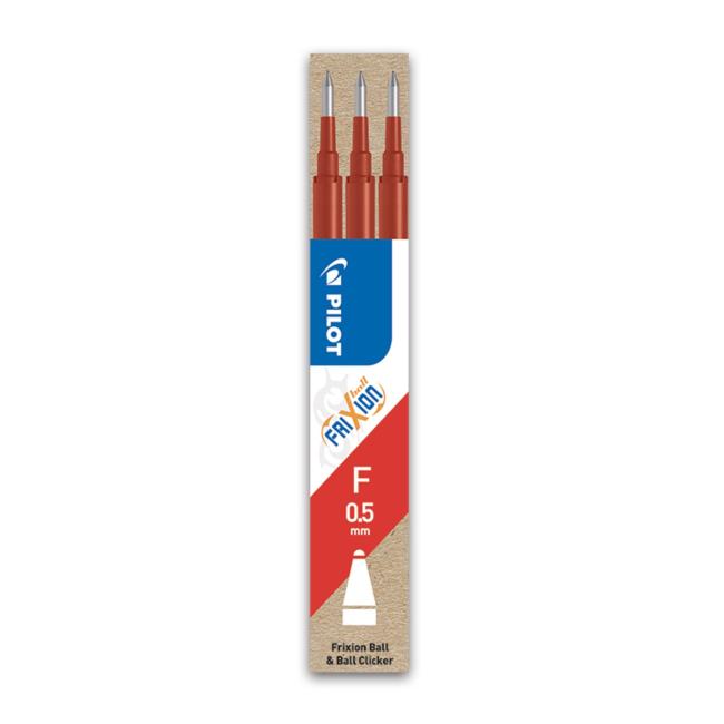 [PI206502] PILOT Frixion Radiergummi-Nachfüllpackung 0,5 mm rot, 3 Stück