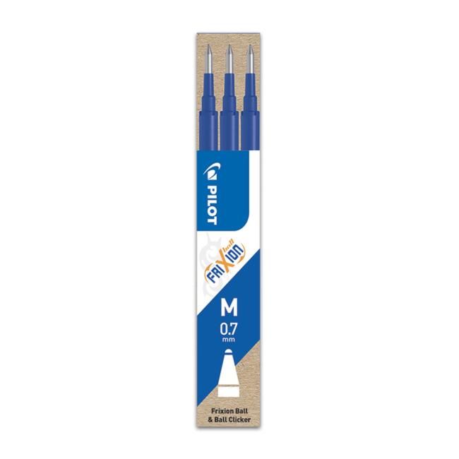 PILOT Frixion Radiergummi-Nachfüllpackung 0,7 mm blau, 3 Stück