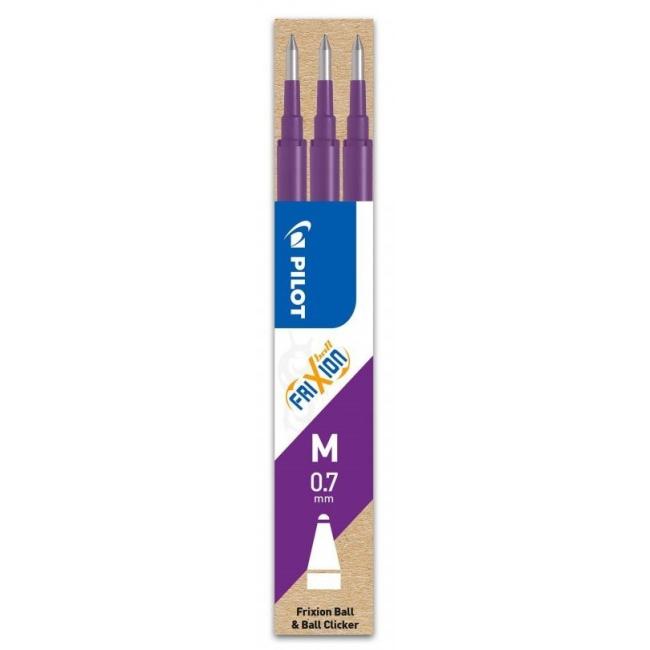 [PI206708] PILOT Frixion Radiergummi-Nachfüllpackung 0,7 mm, lila, 3 Stück