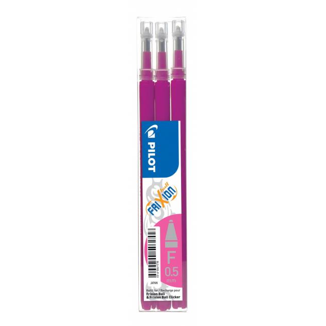 PILOT Frixion Radiergummi-Nachfüllmine 0,7 mm, rosa, 3 Stück