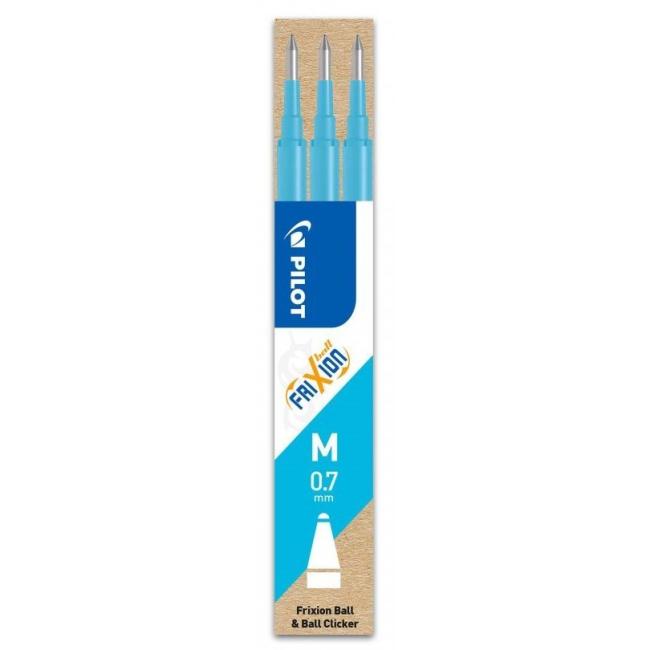 [PI206710] PILOT Frixion Radiergummi-Nachfüllmine 0,7 mm, hellblau, 3 Stück