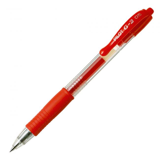 PILOT G-2 05 Gel-Rollerball rot