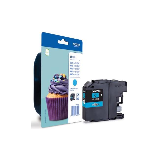 [PP021735] Brother LC-123 Tintenpatrone für DCP-J4110DW/ MFC-J4410DW/J4510DW/J4610DW Cyan (600 Seiten)