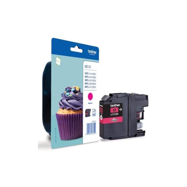 [PP021736] Brother LC-123 Tintenpatrone für DCP-J4110DW/ MFC-J4410DW/J4510DW/J4610DW Magenta (600 Seiten)