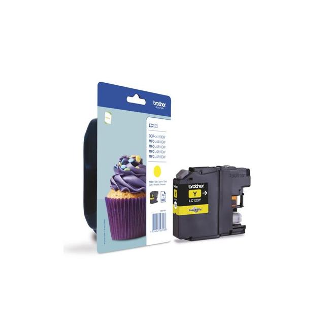 [PP021737] Brother LC-123 Tintenpatrone für DCP-J4110DW/ MFC-J4410DW/J4510DW/J4610DW Gelb (600 Seiten)