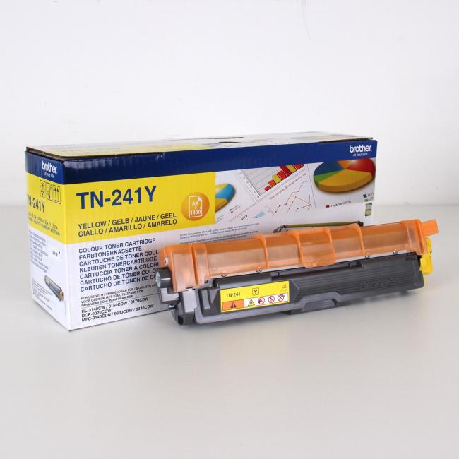Toner Brother TN-241Y für HL-3140CW/3150CDW/3170CDW/ DCP-9020CDW gelb (1.400 Seiten)