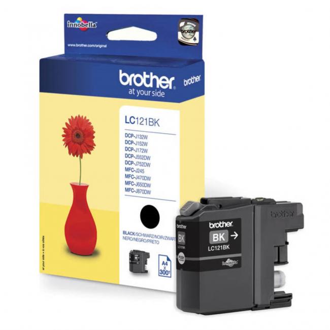 Brother LC-121 Tintenpatrone für DCP-J132W/J152W/J552DW/MFC-J470DW Schwarz (300 Seiten)