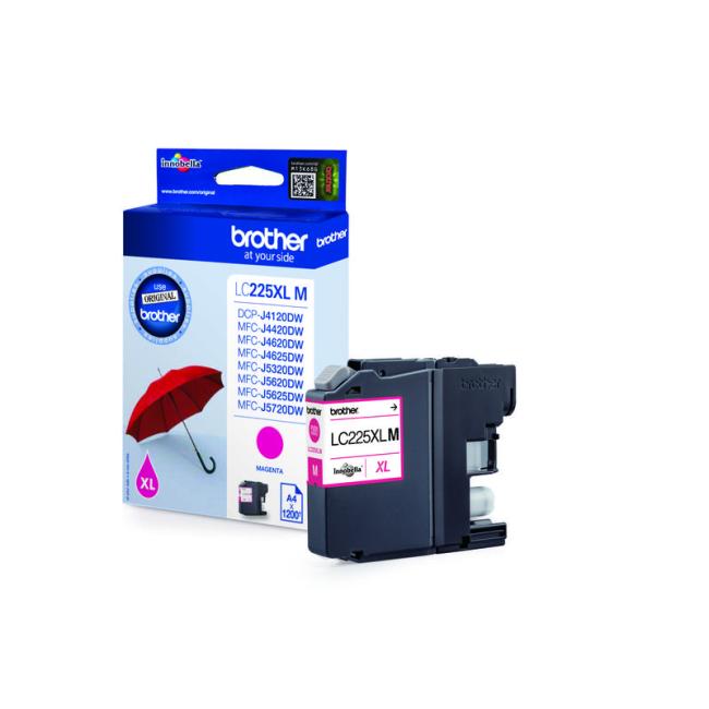 Brother LC-225XL Tintenpatrone für MFC-J5320DW/J5620DW/J5720DW Magenta (1.200 Seiten)