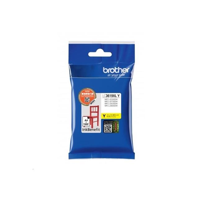 Brother LC-3619XL Tintenpatrone für MFC-J2330DW/J3530DW/J3930DW gelb (1.500 Seiten)