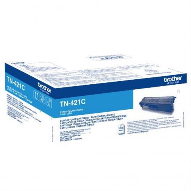 Toner Brother TN-421 für HL-L8260CDW/L8360CDW/DCP-L8410CDW/MFC-L8690CDW cyan (1.800 Seiten)