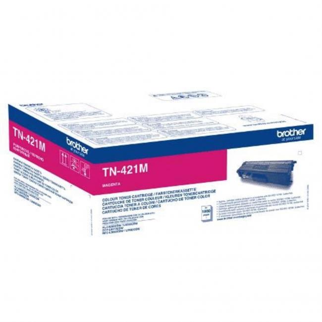 Toner Brother TN-421 für HL-L8260CDW/L8360CDW/DCP-L8410CDW/MFC-L8690CDW Magenta (1.800 Seiten)