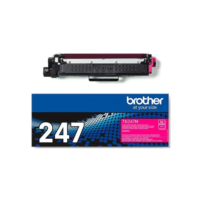 Toner Brother TN-247 für HL-L3210CW/L3270CDW, DCP-L3510CDW/L3550CDW Magenta (2.300 Seiten)