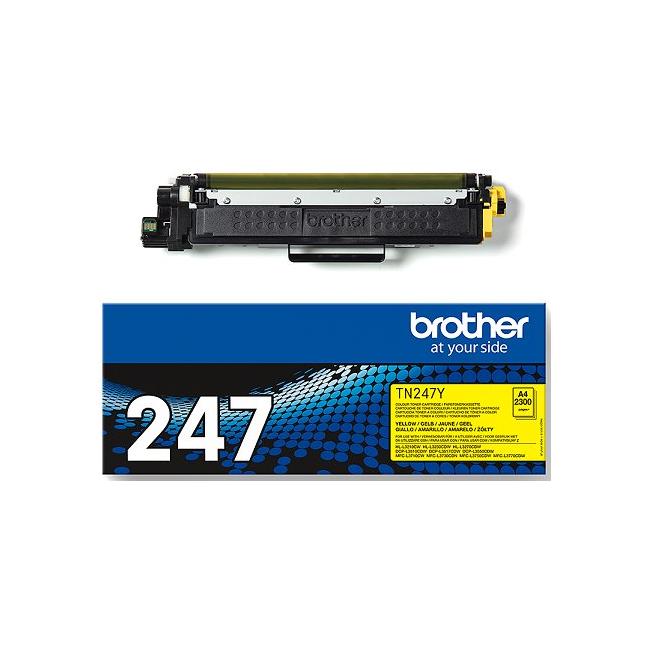Toner Brother TN-247 für HL-L3210CW/L3270CDW, DCP-L3510CDW/L3550CDW gelb (2.300 Seiten)