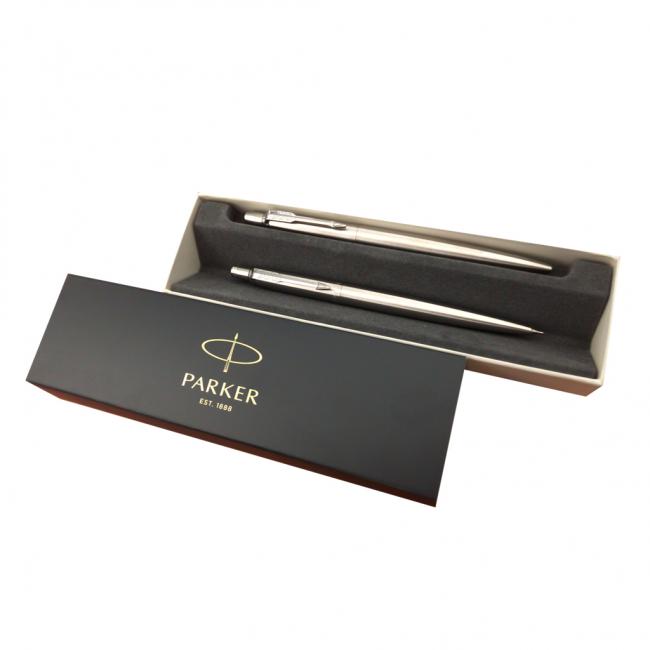 Parker Jotter Kugelschreiber silber + Mikrobleistift-Set