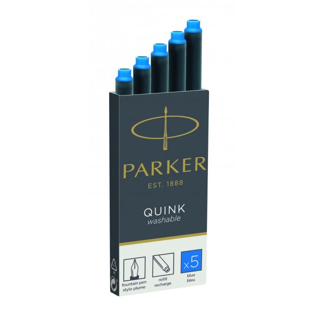 Parker QUINK blaue Tintenpatronen, 5 Stück
