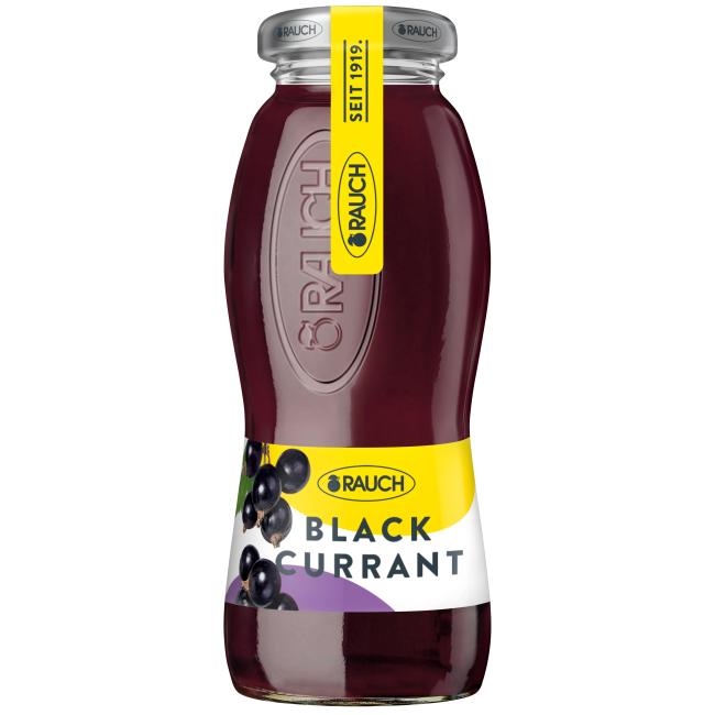 RAUCH Schwarze Johannisbeere Saft 25% 24 x 0,2 l NICHT-RÜCKGABEGLAS