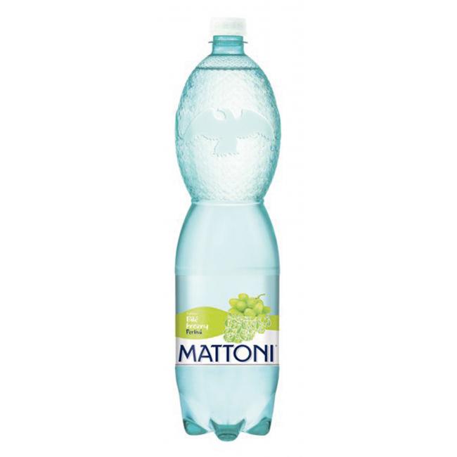 MATTONI Mineralwasser mit Geschmack – Weiße Traube, kohlensäurehaltig, 6 x 1,5 l