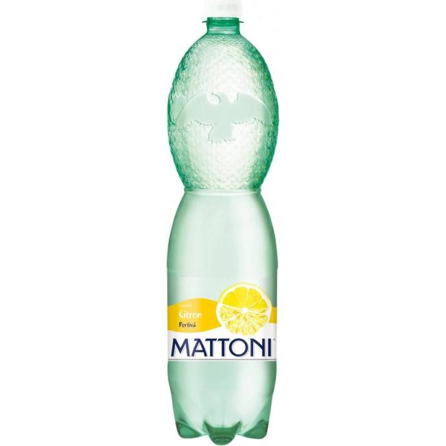 MATTONI Mineralwasser mit Zitronengeschmack, kohlensäurehaltig, 6 x 1,5 l