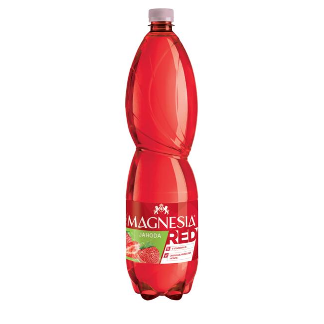 MAGNESIA rotes Mineralwasser mit Erdbeergeschmack, 6 x 1,5 l
