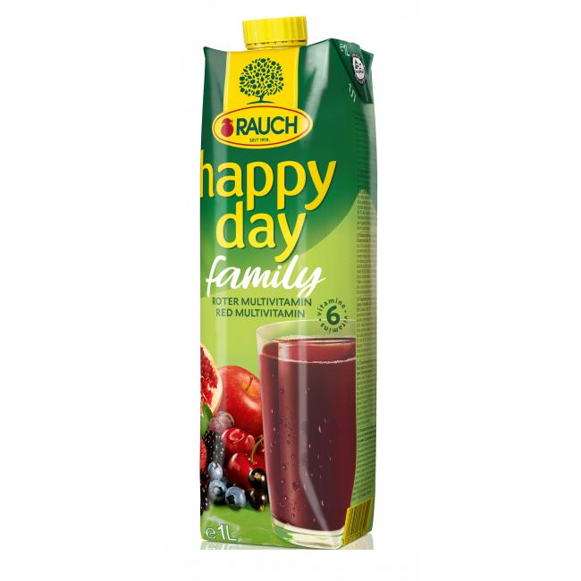 Happy Day Familien-Multivitamin-Rotfruchtsaft 1 l