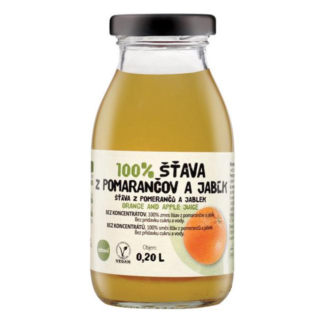 ZDRAVO Saft 100% Orange-Apfel 10 x 0,2 l NICHT WIEDERVERWENDBARES GLAS
