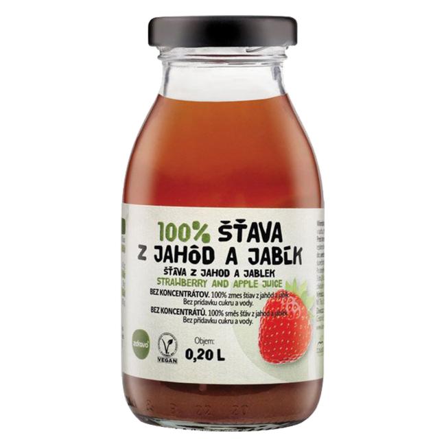 ZDRAVO Saft 100% Erdbeer-Apfel 10 x 0,2 l RÜCKGABEGLAS