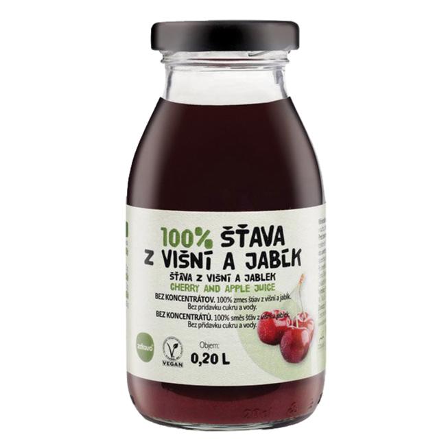 [PT373704] ZDRAVO Saft 100% Sauerkirsche-Apfel 10 x 0,2 l NICHT WIEDERVERWENDBARES GLAS