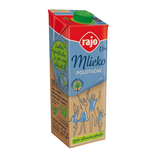 RAJO teilentrahmte H-Milch 1,5 % 1 l