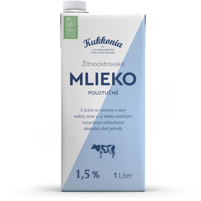 [PT421009] H-Milch Žitnoostrovské Kukkonia teilentrahmt 1,5 % 1 ℓ
