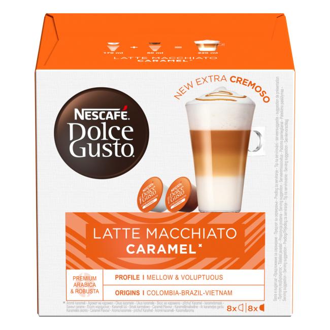 Kaffeekapseln DOLCE GUSTO Latte Macchiato Caramel (16 Stück)