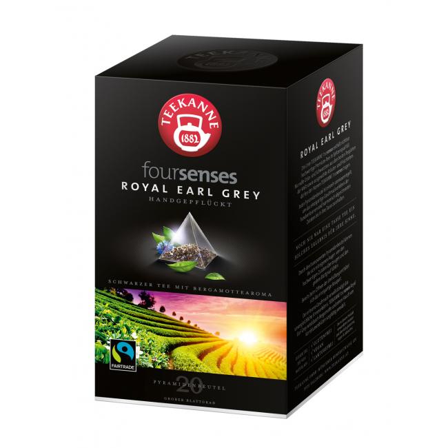Tee TEEKANNE FOURSENSES Royal Earl Grey Fairtrade HB 20 x 2,25 g