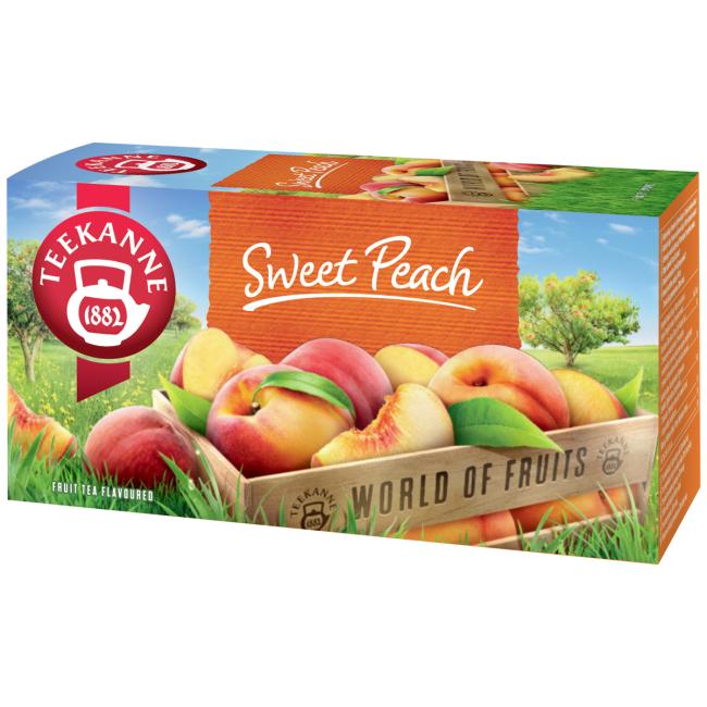 TEEKANNE World Of Fruits Süßer Pfirsich HB Tee 20 x 2,25 g