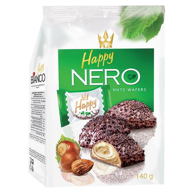 [PT795411] HAPPY NERO Waffeln mit Milch-Nuss-Füllung 140 g