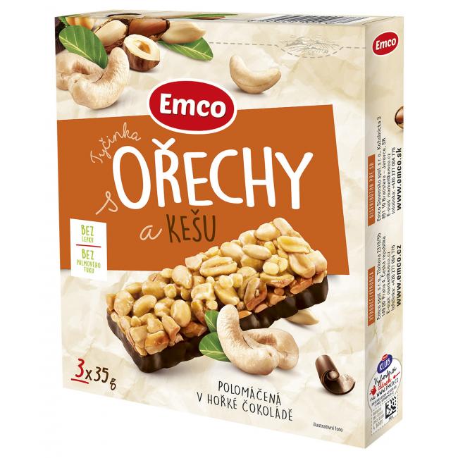 [PT803012] Emco-Riegel mit Nüssen und Cashewnüssen 3 x 35 g