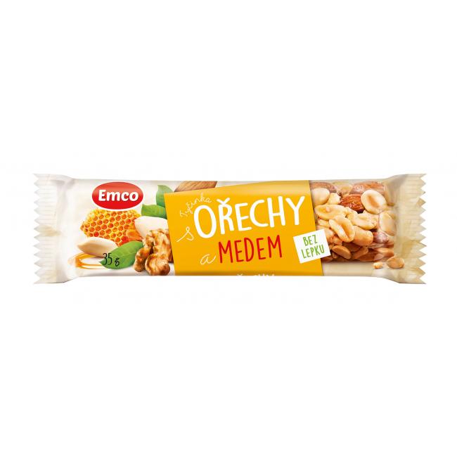 Emco glutenfreier Riegel 35 g Nüsse und Honig