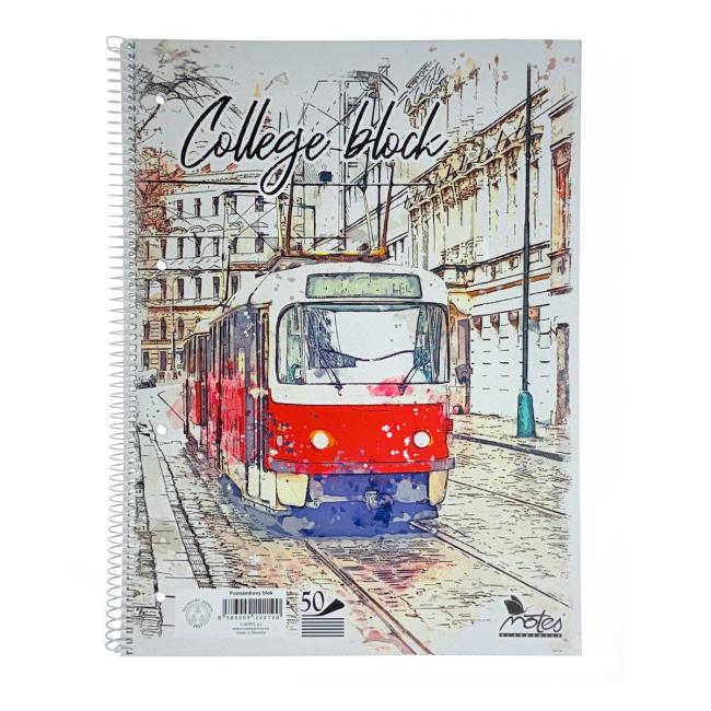 College Notes A4-Notizbuch, 50 Blatt, liniert
