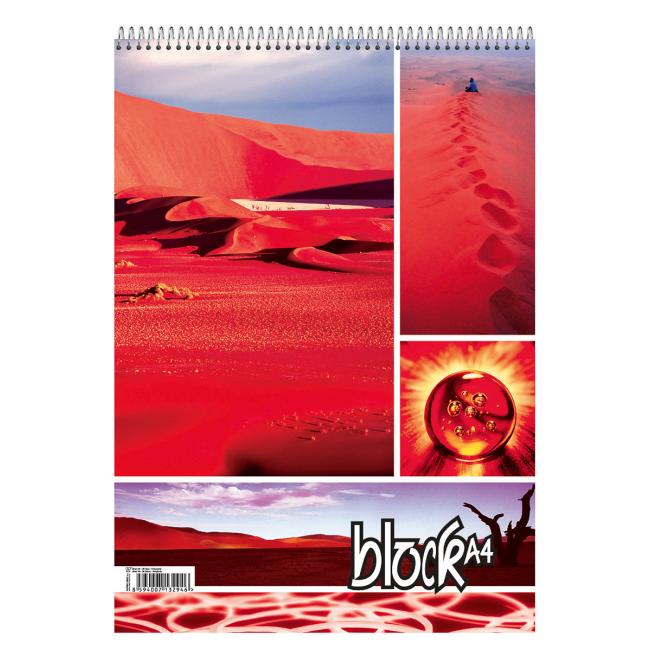 Krpa A4 Notizbuch, 50 Blatt, liniert, Spiralbindung oben