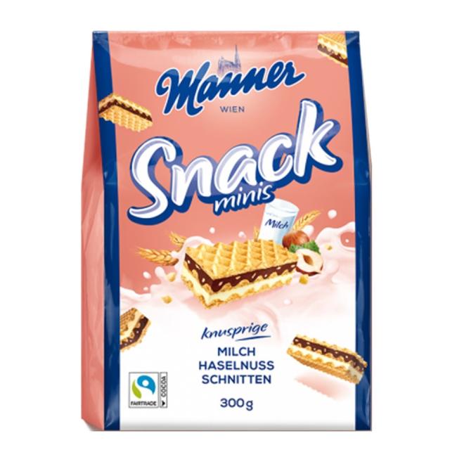Manner Snack Minis Haselnusswaffeln 300 g