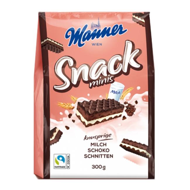 [PT830111] Manner Snack Minis Schokoladenwaffeln 300 g