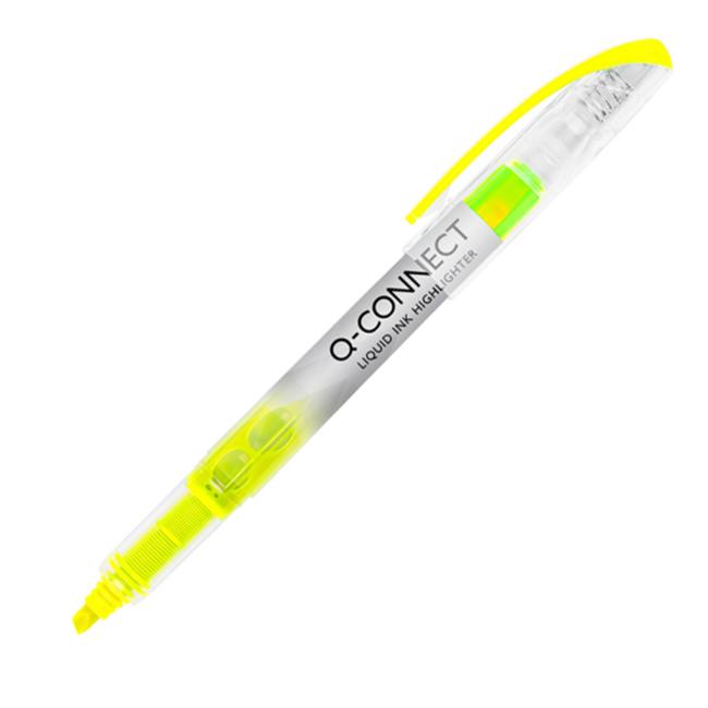 Q-CONNECT Flüssigtinten-Textmarker Gelb