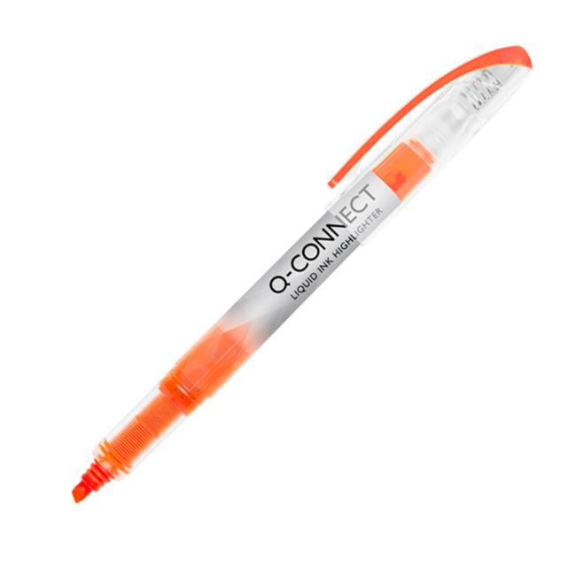 [QC000397] Textmarker Q-CONNECT Flüssigtinte orange