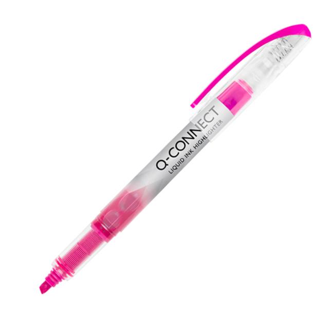 Q-CONNECT Flüssigtinten-Textmarker Pink