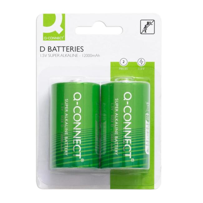Q-CONNECT-Batterie, LR20, D, große Einzelzelle